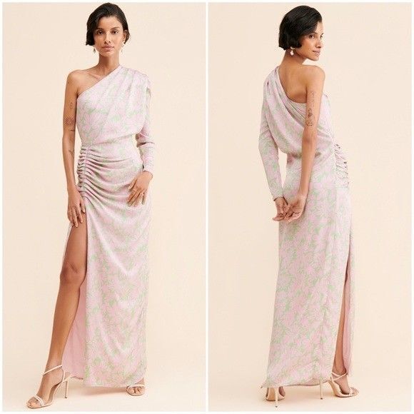 Free People Azulu Sunny Satin Gown Small NWT - Picture 7 of 9